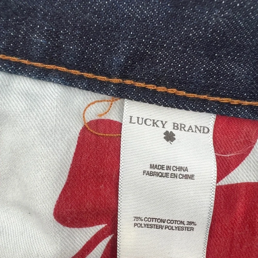 Lucky Brand Jeans 221 Original‎ Straight Size 38 x 30 Dark Wash Button Fly